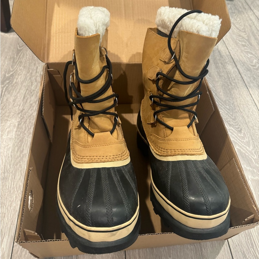 Sorel Men's Caribou Boots - Tan and Black - Picture 3 of 3